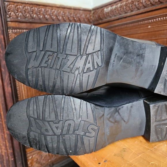 Stuart Weitzman 5050 OTK Black Leather Boots - 11M - Picture 10 of 11